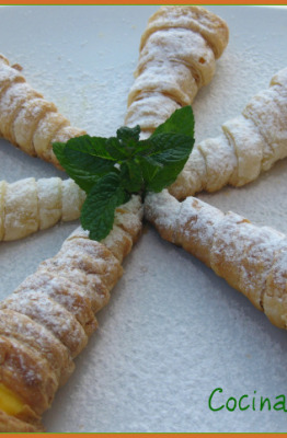 Recetas: Canutillos rellenos de crema de naranja