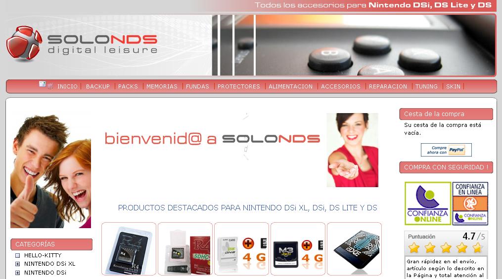 Solonnds: Tienda virtual de nuevas tecnologías