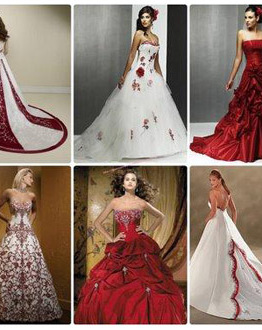 Vestidos de novia color rojo para este 2011