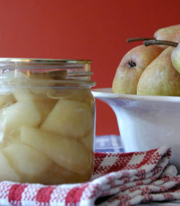 Peras en conserva 