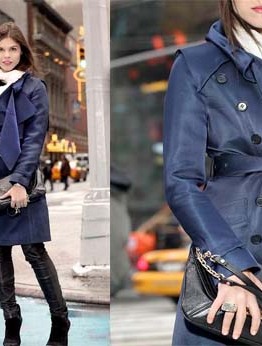 Mira este Trench azul de Helmut Lang