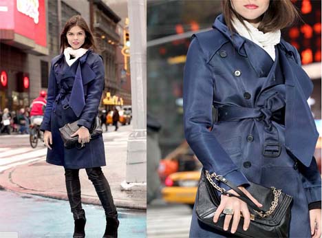 Mira este Trench azul de Helmut Lang