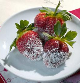 Postre del día de San Valentín: fresas encamisadas
