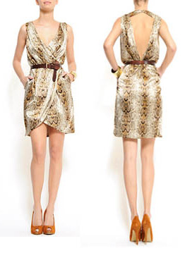 Mango oferta hermoso "vestido pitón"