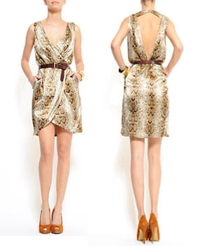 Mango oferta hermoso "vestido pitón"