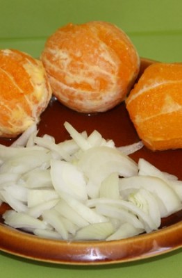 Ensalada de naranjas y cebolla