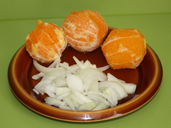 Ensalada de naranjas y cebolla
