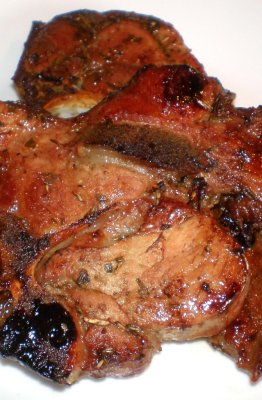 Chuletas de cerdo gratinadas