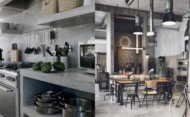 ¿Cçomo decora runa cocina pequeña con estilo industrial?